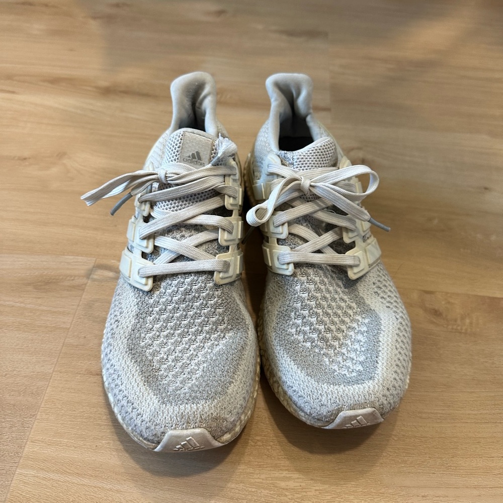 adidas Cream Knit Running Sneakers